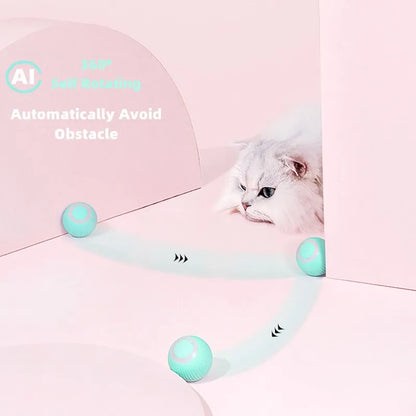 Automatic Interactive Rolling Cat Toy - Smart Electronic Ball for Indoor Play