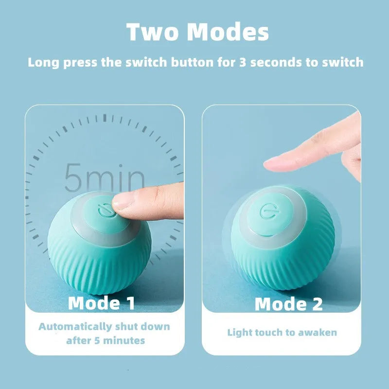 Automatic Interactive Rolling Cat Toy - Smart Electronic Ball for Indoor Play