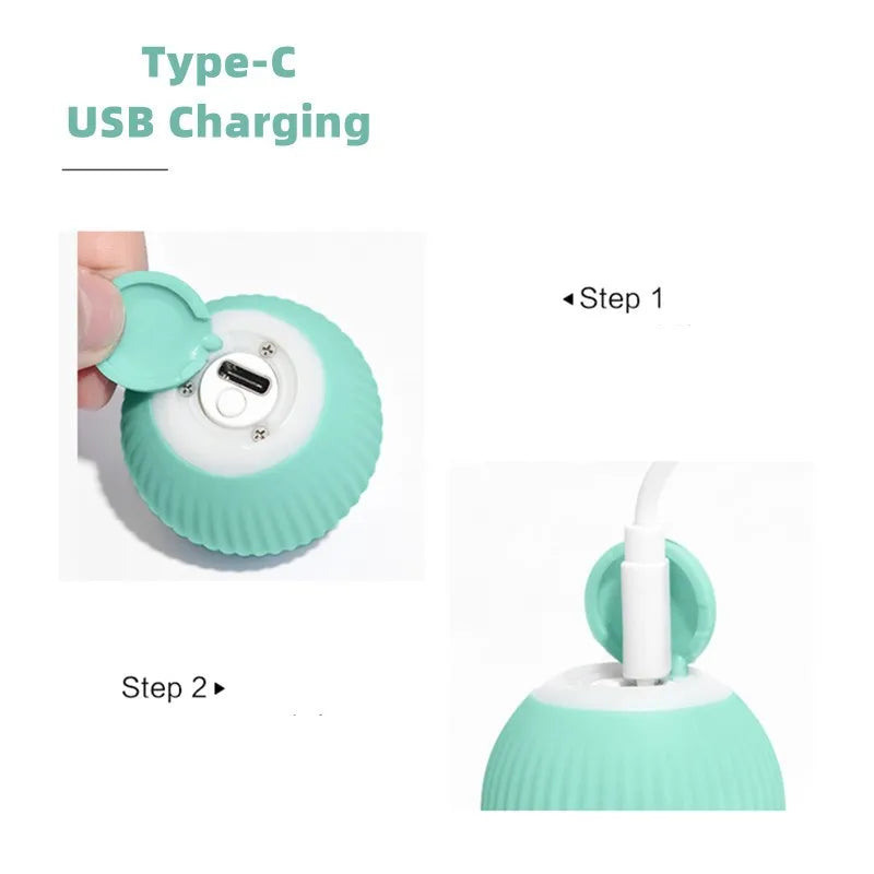 Automatic Interactive Rolling Cat Toy - Smart Electronic Ball for Indoor Play