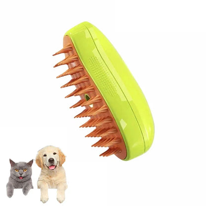 3-in-1 Electric Steam Brush and Sprayer for Pet Grooming and Shedding Massage Tool