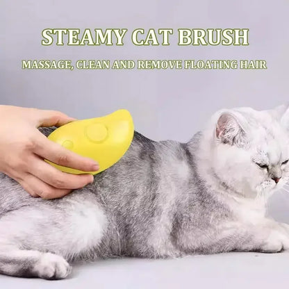 3-in-1 Electric Steam Brush and Sprayer for Pet Grooming and Shedding Massage Tool