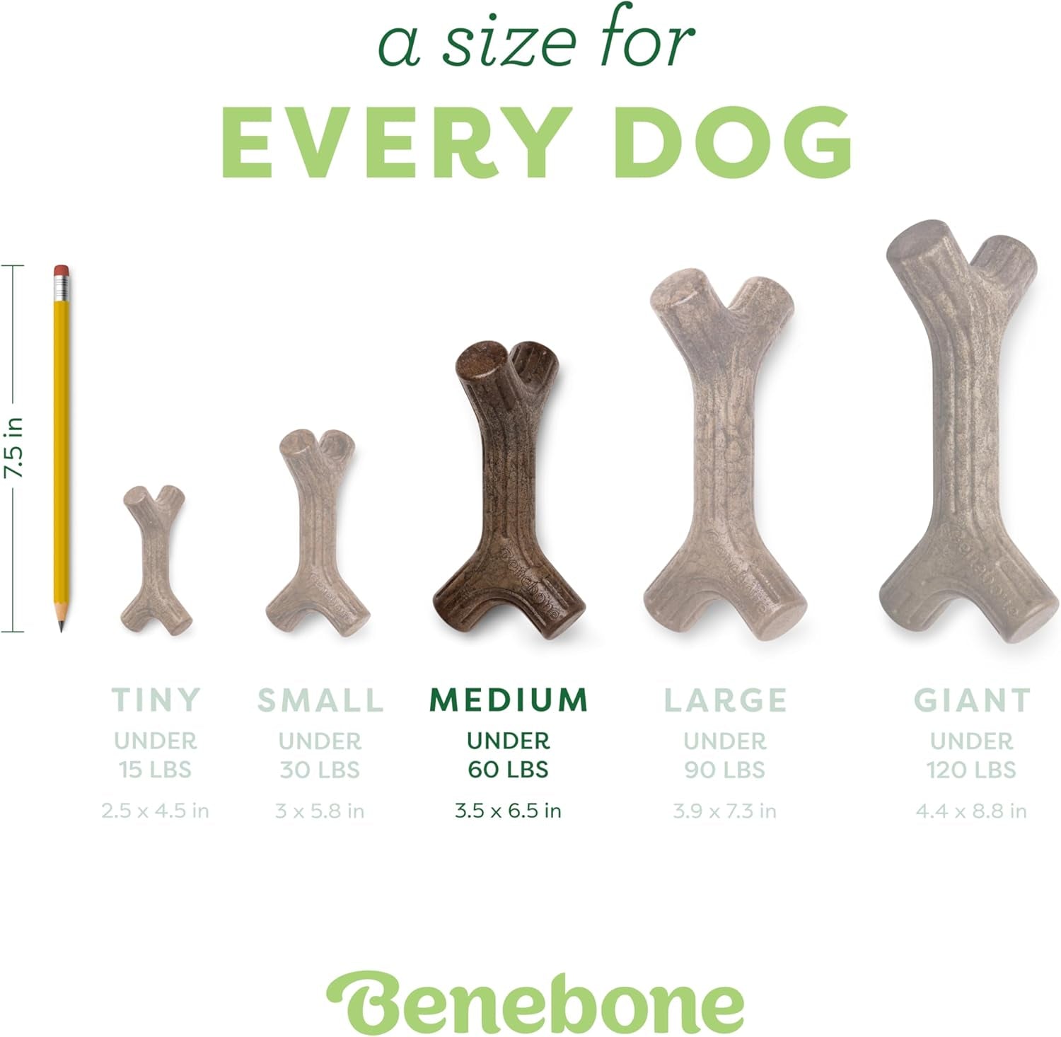 Maplestick Premium Real Wood Dog Chew Toy - Medium Size, Made in the USA, Durable and Long-Lasting for All Breeds