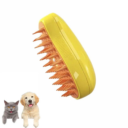 3-in-1 Electric Steam Brush and Sprayer for Pet Grooming and Shedding Massage Tool